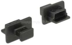 Delock Porvédő USB 2.0 Mini-B típusú kimenethez fogantyúval 10 db fekete (DL64011) (DL64011)