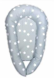 Lorelli Baby Nest 3in1, 110x70x15 cm, husa bumbac ranforce, Stars Grey Mist (20030163503)