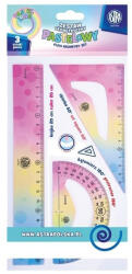Astra Pastel 3 db-os flexibilis vonalzó szett - 20 cm (424022002)