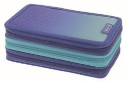 Herlitz Penar echipat cu 3 fermoare Herlitz, 31 piese, Motiv dip dye, Albastru/turcoaz (50046348) Penar