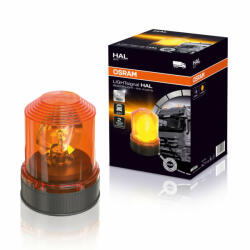 OSRAM Az OSRAM LIGHTsignal HAL BEACON LIGHT professzionális, 360 fokban forgó, borostyánsárga halogén figyelmeztető lámpa, sárga villogó 24V, RBL101 (RBL101)