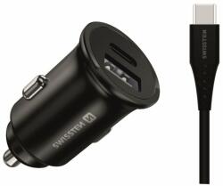 SWISSTEN Samsung Super Fast Charging CL adapter 25W + USB-C/USB-C kábel 1, 2m fekete (20117100)
