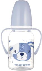 Canpol babies Бебешко шише с дръжки Canpol - Cute Animals, 120 ml, синьо (11/823_blu) - ozone