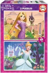 Educa Puzzle penntru copii Educa din 2 х 48 de piese - Prințese Disney (EDU19997) Puzzle