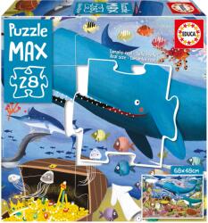 Educa Puzzle pentru copii Educa din 28 piese maxi - Animale sub mare (EDU19956) Puzzle