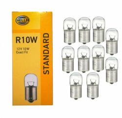 HELLA R10W 12V 10W Halogén Izzó - 10 db-os Kiszerelés (AH303)