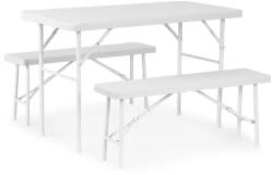  Catering szett 120 cm-es asztal 2 pad bankett szett - FEHÉR | RAK-120D WHITE