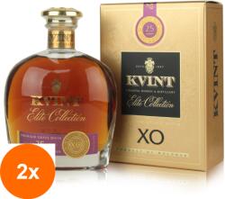 Kvint Set 2 x Coniac Kvint Elite Collection 25 Ani XO, in Cutie, 40% Alcool, 0.5 l