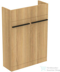 Ideal Standard I. Life S 60x21 cm-es 2 ajtós álló szekrény mosdó és fogantyú nélkül, Natural oak T5298NX (T5298NX)