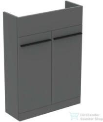 Ideal Standard I. Life S 60x21 cm-es 2 ajtós álló szekrény mosdó és fogantyú nélkül, Quartz grey matt T5298NG (T5298NG)
