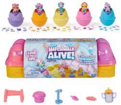 Spin Master Hatchimals Alive! Tojástartó szett 5 kikelő tojással, meglepetésekkel (6071092)