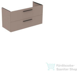 Ideal Standard I. Life B 120x50, 5 cm-es 2 fiókos fali szekrény mosdó és fogantyú nélkül, Greige matt T5514NH (T5514NH)