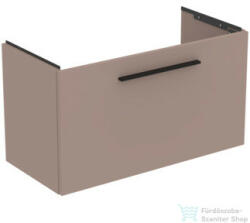 Ideal Standard I. Life S 80x37, 5 cm-es 1 fiókos fali szekrény mosdó és fogantyú nélkül, Greige matt T5294NH (T5294NH)