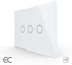 LIVOLO Intrerupator Triplu Cap Scara / Cruce cu Touch LIVOLO din Sticla, Standard Italian - protocol ZigBee EC
