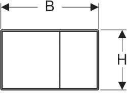 GEBERIT Sigma60 Működtetőlap, fehér/tükrös, magasf. kr. akc (115.640.SI.1)