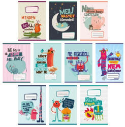 Patria Füzet pd kisalakú 14-32 vonalas Monsters - papir-bolt - 390 Ft