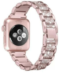 Apple Watch rosegold strasszköves fém szíj 38/40/41/42 (series10)mm