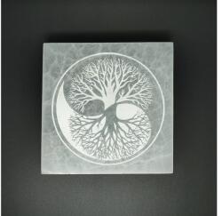 R. M. ékszer Ásványok Szelenit négyzet yin yang életfa 10cm (109566)