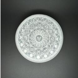 R. M. ékszer Ásványok Szelenit korong zodiákus nap hold 9-10cm (109698)