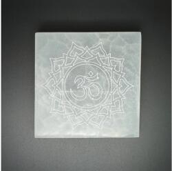R. M. ékszer Ásványok Szelenit négyzet om mandala 9-10cm (109620)