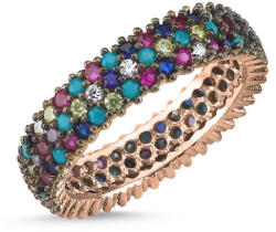 BeSpecial Inel argint Eternity cu zirconii, placat cu aur roz (ITU0276_169)