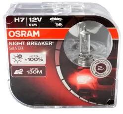 OSRAM Bec Osram Night Breaker Silver H7 12V 55W PX26d Set 2 buc (64210NBSHCB)