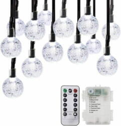 Somogyi Elektronic & MARKER® Napelemes LED lámpák, 5 méter, Fehér - SOLSTICE
