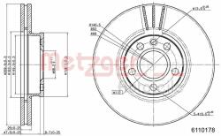 METZGER Disc frana METZGER 6110178 - piesa-auto