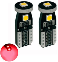 T10 led piros 2db (457P)