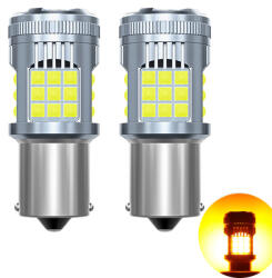  BA15S led narancssárga CANBUS 2db (2491)