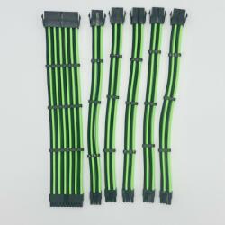 SAMA Set Prelungire Cabluri Sursa Pc SAMA Modding Verde-Negru (SPCSM-VN)