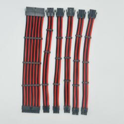 SAMA Set Prelungire Cabluri Sursa Pc SAMA Modding Rosu-Negru (SPCSM-RN)
