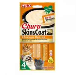 Inaba Foods Churu Skin&Coat Recompensa cu Pui, 4 x 14 g