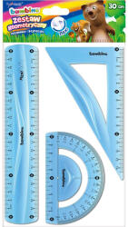 St. Majewski Bambino 3 db-os flexibilis vonalzó szett - 30 cm - kék (003158)