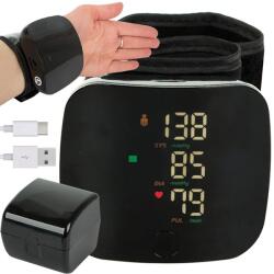  Elektronikus csuklós vérnyomásmérő lcd kijelzővel és usb-vel
