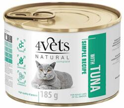 4Vets NATURAL 4Vets Cat Natural Simple Recipe with Tuna 6 x 185 g