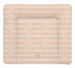 Babastar puha pelenkázó lap 85*75 cm - Rózsaszín apró maci + pillangó - babastar