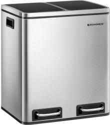 SONGMICS Szelektív szemeteskuka 2x15L, ezüst (LTB30H) - deco24