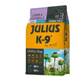 Julius-K9 | Utility Dog Hypoallergenic | Száraztáp | Kölyök kutyáknak | Bárány, gyógynövény - 3 kg (311234)
