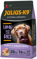 Julius-K9 | Hypoallergenic | Száraztáp | Kölyök és növendék kutyáknak | Bárány, rizs - 12 kg (312606)