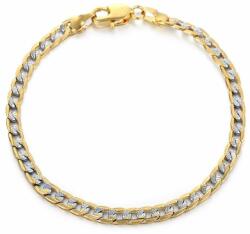 Elegance Lilu gold filled karlánc arany - fehérarany fazonban 4 mm széles 18 cm - 20 cm - 22, 5 cm választható (kar - 12111)
