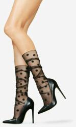 Lores Sosete lycra fara manseta negre cu buline mari lungi sub genunchi Lores Pisello 15 den