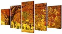 VidaXL Set tablouri de perete cu imprimeu arțar, 200 x 100 cm (241577)