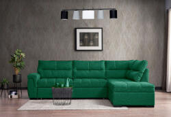  Coltar Cansas-Prime 300x100x230 cm Lada Depozitare Tapitat Catifea Nuanta Verde (C2648) Canapea