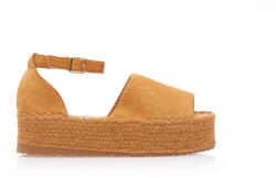 Tsoukalas Espadrile Flatform Camel piele întoarsă sintetică