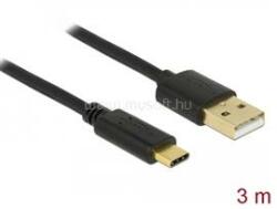 Delock USB 2.0 kábel A-típusú a Type-C 3 m (DL85209) (DL85209)
