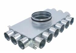 Aereco KL 12x90/160* Lapos hangcsillapított osztó doboz 12 csőcsatlakozással DN 90 / 160 (KL 12X90/160*)