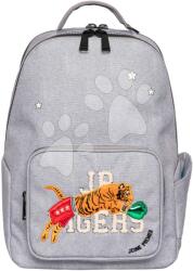 Jeune Premier Ghiozdan școlar New Bobbie Boxing Tiger Grey Mélange Jeune Premier design ergonomic de lux 42*30 cm (JPBO224223)