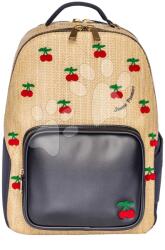 Jeune Premier Ghiozdan școlar New Bobbie Raffia Cherry Jeune Premier design ergonomic de lux 42*30 cm (JPBO224218)