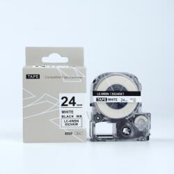 Compatibil Epson LTS24KW, 24mm x 5m, text negru / fundal alb, banda compatibila (LTS24KW)